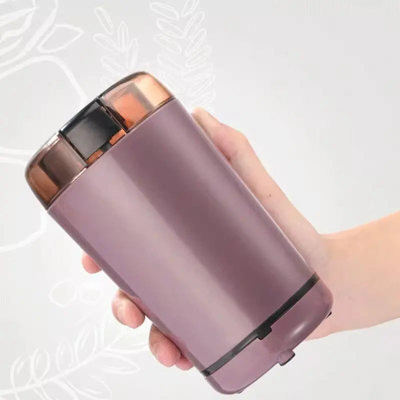 2024 NEW Mini Portable Electric Coffee Bean Grinder Kitchen Tool Herbs Salt Pepper Spices Nuts Crusher EU Plug -Black